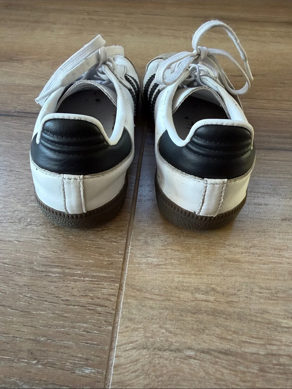 adidas Kids White and Black Samba Sneakers